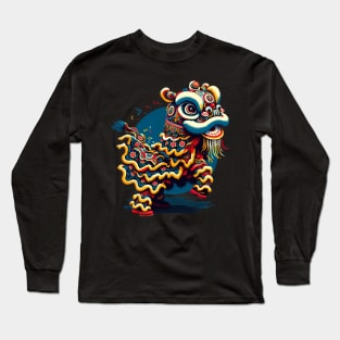 Lion Dance, Colors of the Traditional Lion Dance Long Sleeve T-Shirt